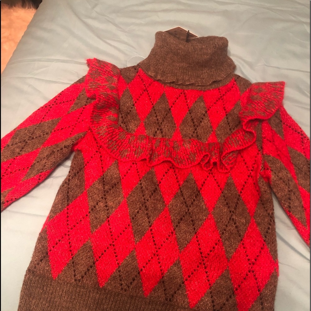 NWT Zara Argyl turtleneck